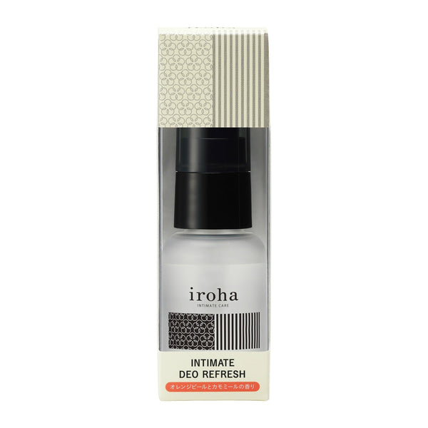 iroha INTIMATE DEO REFRESH 包裝展示,添加柑橘與洋甘菊精華,清新溫和不刺激