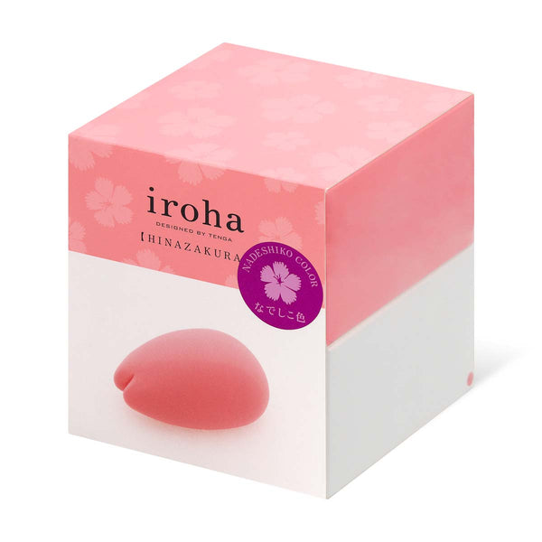 iroha SAKURA 撫子花色 - 震動器 產品包裝盒,粉色櫻花設計,展示品牌與產品名稱