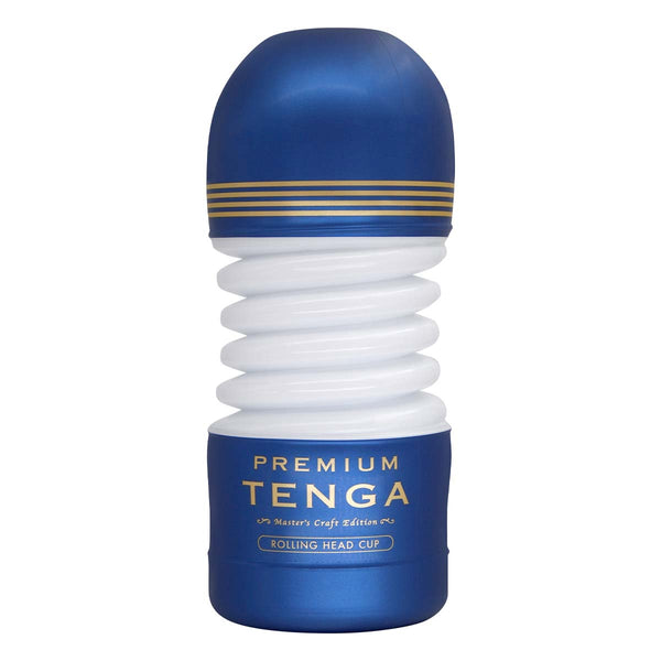 PREMIUM TENGA Rolling Head Cup 飛機杯 主圖,顯示產品的完整造型和彈性旋轉設計。