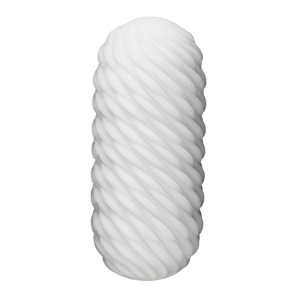 TENGA 3Dx FLOW 飛機杯內部螺旋流動紋理設計,細密波浪結構帶來連續順暢刺激