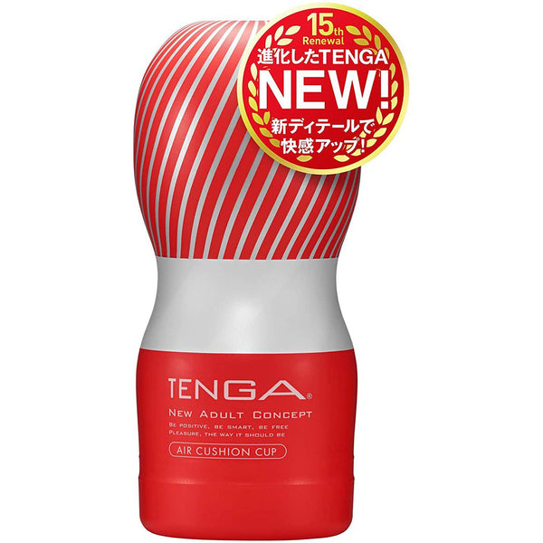 TENGA Air Cushion Cup 飛機杯 外觀展示,流線型設計與紅銀配色提升視覺質感。