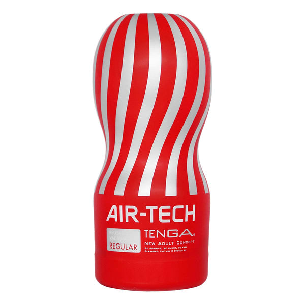 TENGA AIR-TECH REGULAR 飛機杯 正面特寫,經典紅白設計,代表TENGA品牌的品質