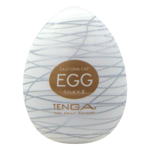 TENGA EGG Silky II 飛機蛋正面包裝圖,標示產品名稱與品牌標誌。