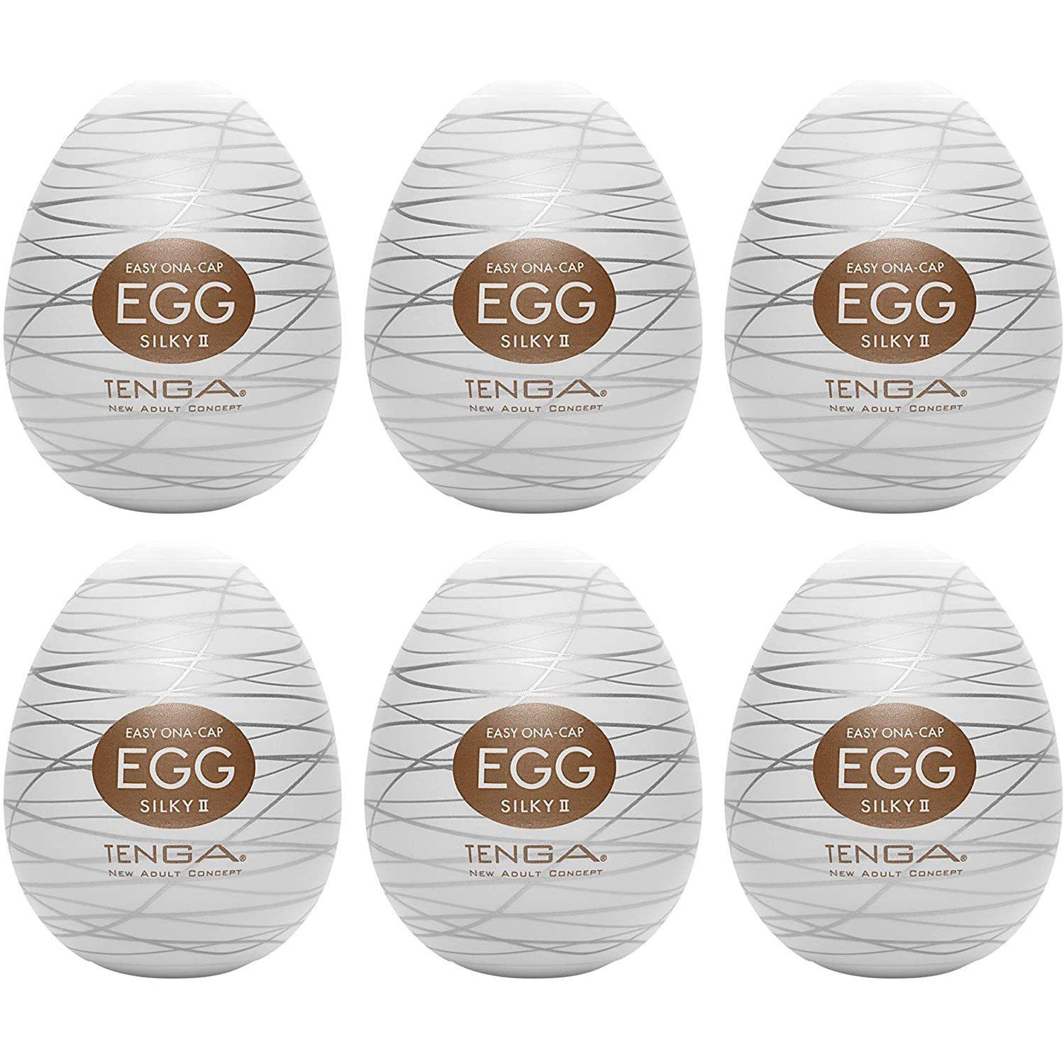 TENGA EGG Silky II 飛機蛋六入套裝,內部絲線交錯設計帶來順滑觸感與層層刺激,採用高彈性材質,方便攜帶,提供即時享受的愉悅體驗。