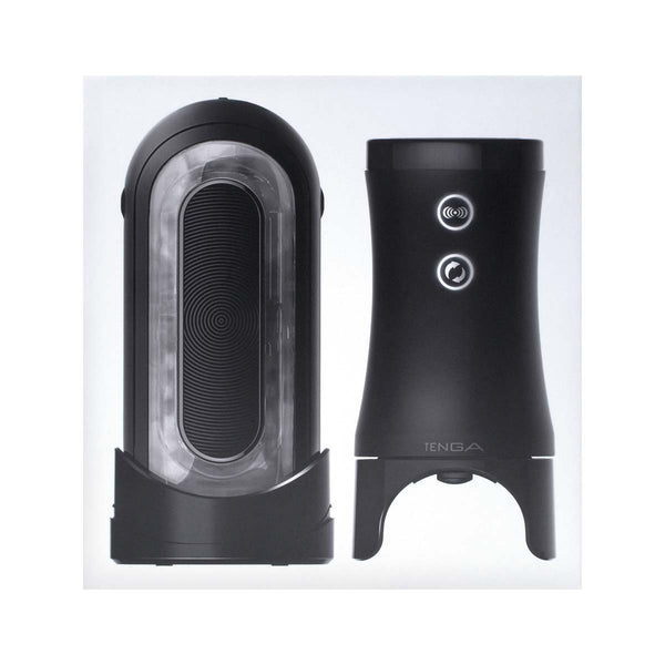 TENGA FLIP 0 ZERO ELECTRONIC VIBROTATION 正面展示,顯示旋轉和震動控制按鈕