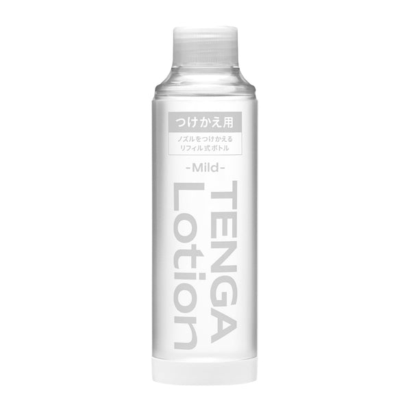 TENGA Lotion Mild Refill 補充裝,以柔和的潤滑效果帶來舒適的使用感。專為環保及經濟設計,讓您可重複使用原有的 TENGA 樽嘴和樽蓋,有效減少塑膠浪費,延續順滑的潤滑體驗。