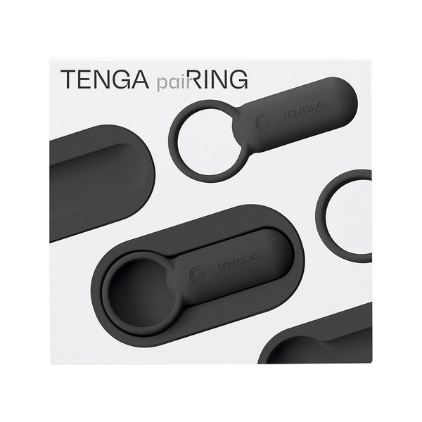 TENGA paiRING BLACK 黑色情侶環及充電盒設計