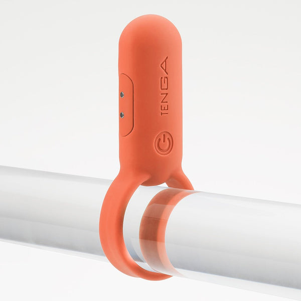 TENGA paiRING CORAL 珊瑚橙色情侶環佩戴示意