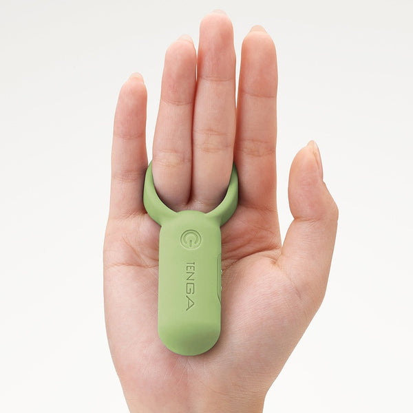 TENGA paiRING LIME 青檸綠色震動器套於手指使用