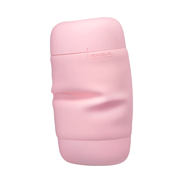 TENGA Puffy Strawberry Pink材質特寫,表現如棉花糖般的柔軟質感,適合溫和舒適的體驗。