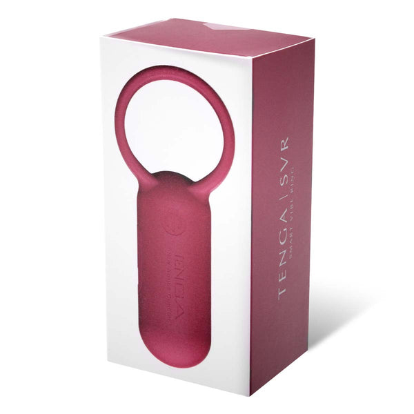 TENGA SVR CARMINE 產品包裝整體視角,顯示胭脂顏色設計
