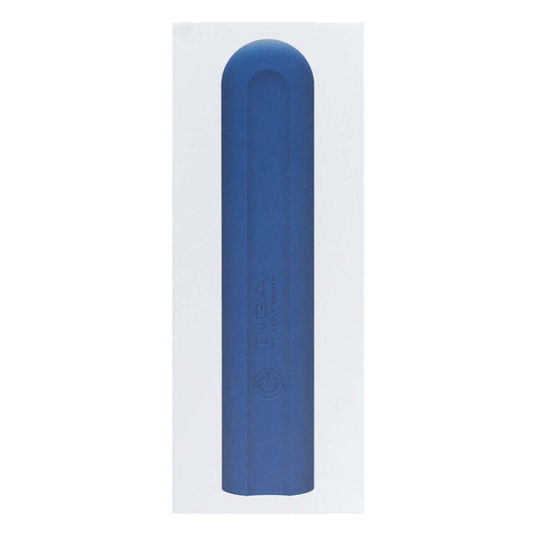 TENGA SVS NAVY 震動棒正面圖,光滑矽膠材質,觸感柔軟