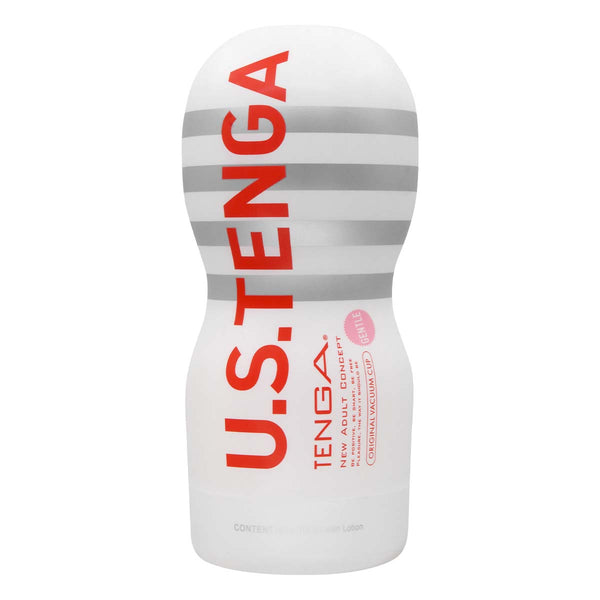 U.S. TENGA ORIGINAL VACUUM CUP SOFT 飛機杯 正面圖,白色柔軟設計