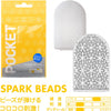 POCKET TENGA Spark Beads 飛機袋，展示具有彈珠突起設計的刺激質感。