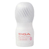 TENGA AIR CUSHION CUP SOFT 飛機杯 正面特寫，清晰展示柔和白色外觀與產品標誌