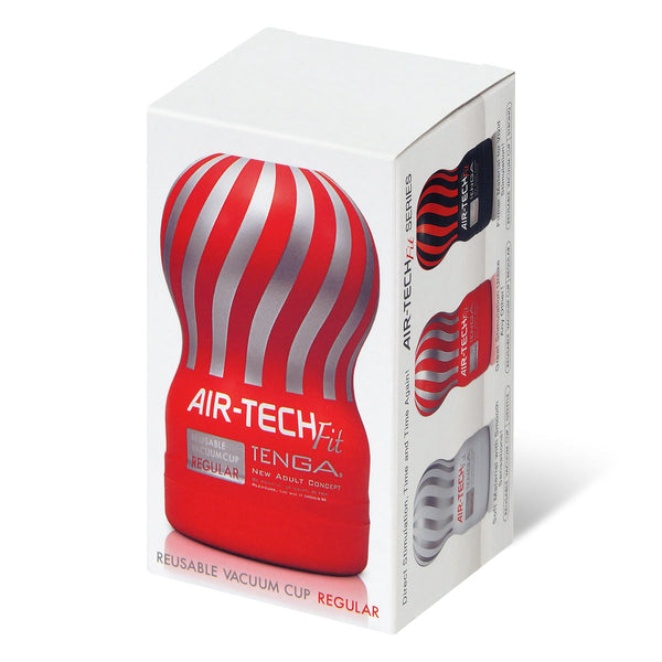 TENGA AIR-TECH Fit REGULAR 飛機杯正面圖片，展示其簡約而吸引人的包裝設計。