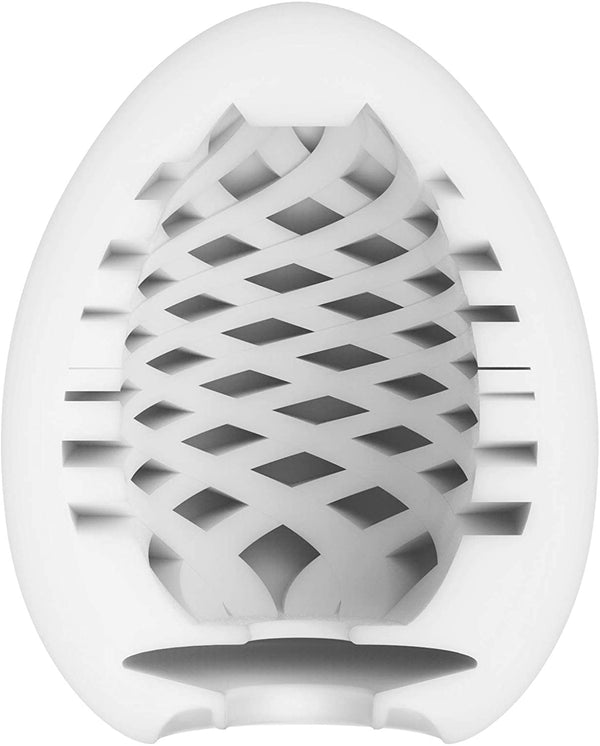 TENGA EGG MESH 內部結構圖 – 獨特網狀內部設計，創造緊密刺激與多重摩擦感。