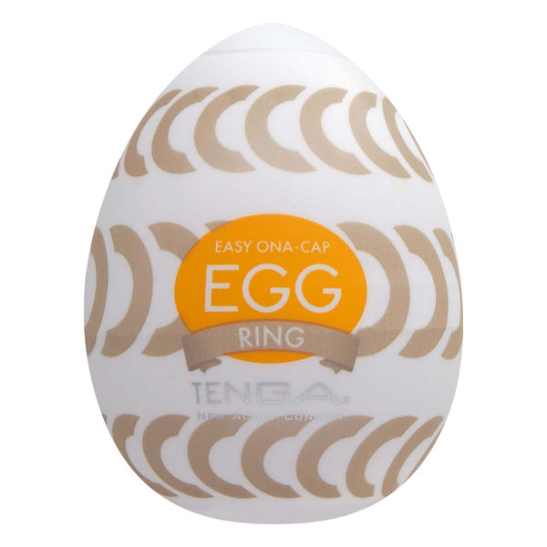 TENGA EGG Ring 飛機蛋 的正面圖，展示產品包裝上的圖案與標誌，適合追求不同刺激的用戶。