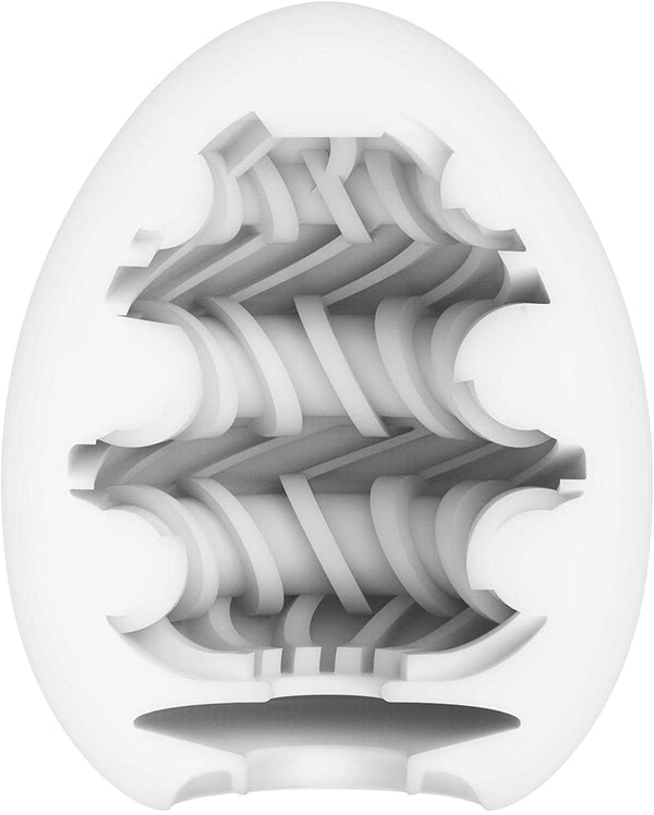 TENGA EGG Ring 的內部結構圖，展示環形層次設計，提供多重刺激與包覆感。