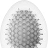 TENGA EGG STUD 內部結構圖，六角突起設計提供刺激感，超彈性材質帶來舒適體驗