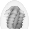 TENGA EGG TUBE 內部結構圖，展示連續段差設計的刺激紋理和內部細節。