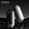 TENGA FLIP 0 GRAVITY 系列展示，包括 WHITE 與 BLACK 版本，專為細緻體驗設計。