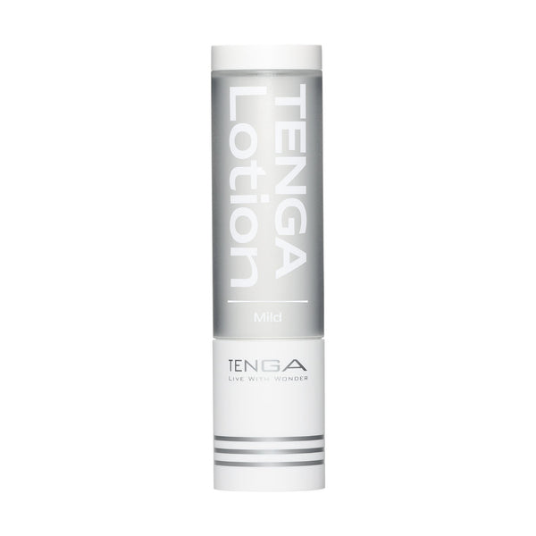 TENGA Lotion Mild 白色樽裝潤滑液，專為溫和體驗設計，提供輕柔潤滑與持久效果，適合搭配飛機杯及情侶之間使用，帶來順滑舒適的親密感受。