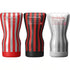 TENGA SQUEEZE TUBE CUP 全三種套裝展示圖，包括標準款、HARD 與 SOFT 款，提供多層次刺激與可控制擠壓設計的飛機杯。