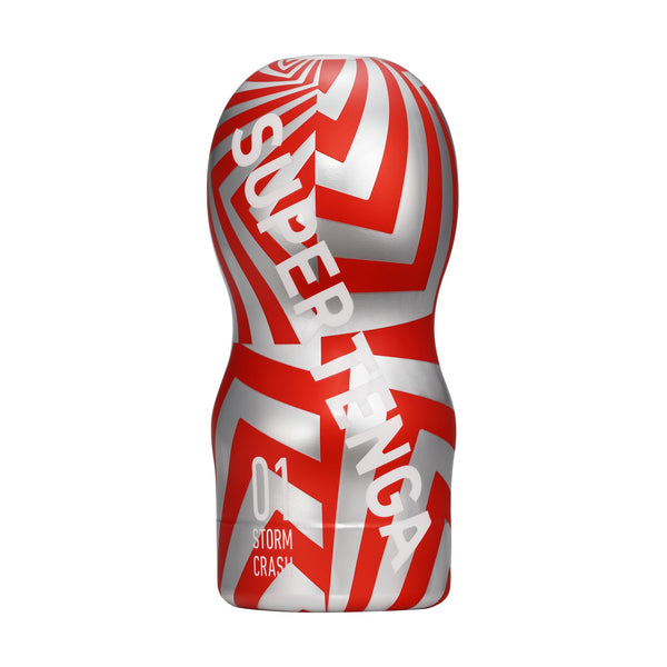 SUPER TENGA 01 STORM CRASH 飛機杯主圖，超立體高密度結構，強烈直線衝擊刺激設計