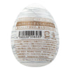 TENGA EGG Silky II 飛機蛋背面包裝圖，顯示產品條碼與使用說明。