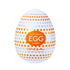 TENGA EGG STARRY 飛機蛋 新版正面圖，展示星形橙色圖案設計與系列標誌