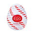TENGA EGG TWISTER 飛機蛋 包裝正面清晰圖，白色蛋形外殼配紅色螺旋線條設計